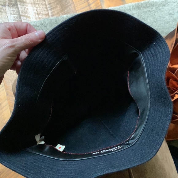 Mr. Carefree black fur felt bucket hat Made in England Large - Picture 7 of 11